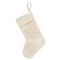 Cream Tacked Snowflake Christmas Stocking Wool Arcadia Home
